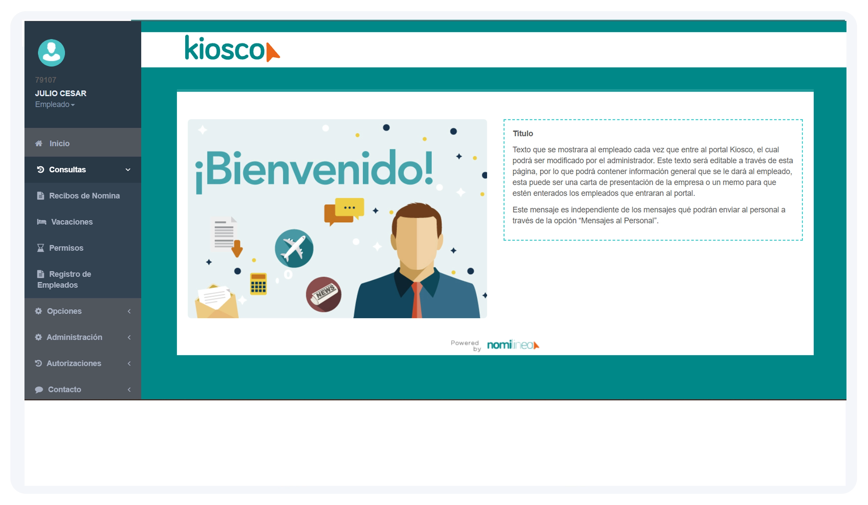 Dashboard Kiosco Nomilinea