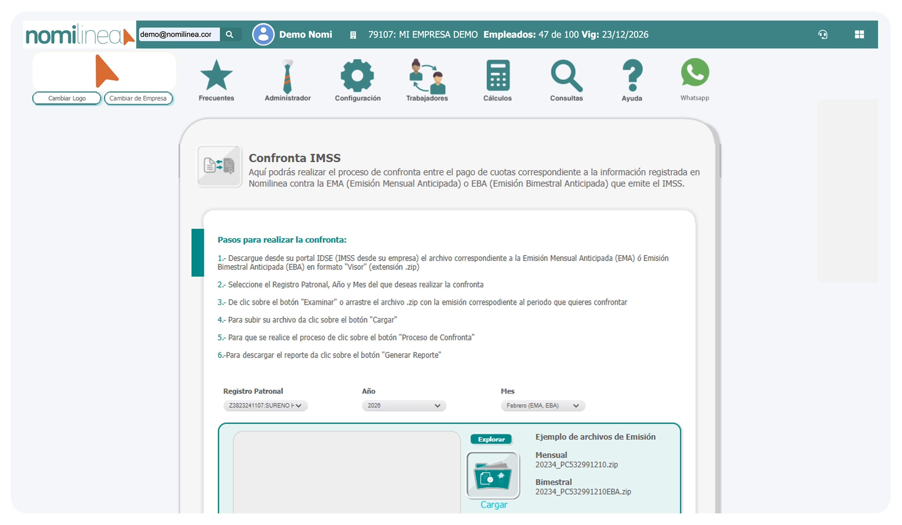 Dashboard de Confronta IMSS